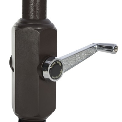 Athens Navy and White Rectangular Patio Umbrella with Aluminum Frame