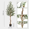 Faux Olive Tree Artificial Indoor, 5ft Tall Fake Olive Tree with Moss - 2 of 4