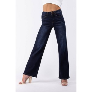 Women's Throwback Thursday High-Rise Wide Leg Denim Jeans - LOVERVET - 1 of 4