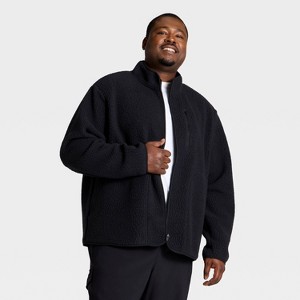 Men's High Pile Fleece Full Zip Sweatshirt - All In Motion™ - 1 of 3