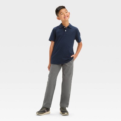 Cat & Jack Boys' Short Sleeve Jersey Uniform Polo Shirt - Cat & Jack™ Navy Blue L: School Uniform Kids Apparel — фото 3