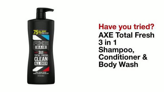 Axe Clean Fresh 3-in-1 Body Wash + Shampoo + Conditioners - 28 fl oz, 2 of 7, play video