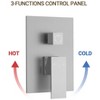 CRANACH Ceiling Mount 10 and 6 in. Dual Square Shower Head and Handheld Shower Head - 4 of 4