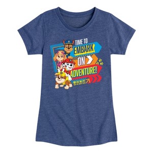 Girls' - Paw Patrol - Time To Embark On Adventure Fitted Short Sleeve Graphic T-Shirt - 1 of 4