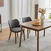 Upholstered Dining Chair with Solid Wood Legs,Wing Backrest for Dining Room,Set of 2 - 3 of 4