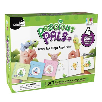 SpiceBox; First Library Precious Pals with Interactive Board Books & Adorable Finger Puppets