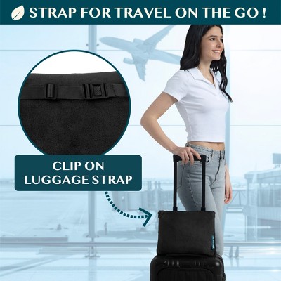 Black Fleece Travel Blanket and Pillow Set