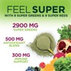 Super Green Smoothie Mix Blend with Spirulina, Wheat Grass, Chlorella - 30 Servings By Nature's Nutrition - 3 of 4