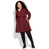Women's Plus Size Blushing Belle Coat - port | CITY CHIC - 2 of 4