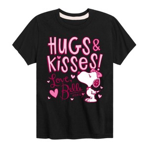 Boys' - Peanuts - Hugs And Kisses Belle Short Sleeve Graphic T-Shirt - 1 of 4