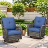 Gymojoy 4 Pieces Outdoor Rocking Chair Rattan Rocker Chairs with Cushion - 3 of 4