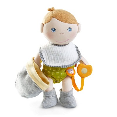 HABA Soft Doll Maxime Baby Doll Accessories Set - Machine Washable Plush Toys for 2 Year Old Girl and Boy - 11 ½“