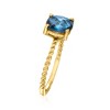 Ross-Simons 2.60 Carat London Blue Topaz Twist Ring in 18kt Gold Over Sterling - 3 of 4