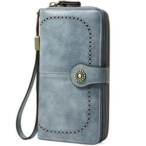 Wallet for Women RFID Blocking Leather Large Capacity Credit Card Holder Ladies Phone Clutch - 1 of 4