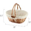 Cornucopia Brands Wicker Basket w/ Handles for Easter, Picnics, Easter, Gifts, Home Decor, 13x10x6" - 3 of 4