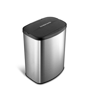 SEVOBAL Indoor Trash Cans Automatic Touchless Infrared Motion Sensor Trash Can, 8L Stainless Steel Base, Silvery, 10.9"*7.1"*13.8" - 1 of 4