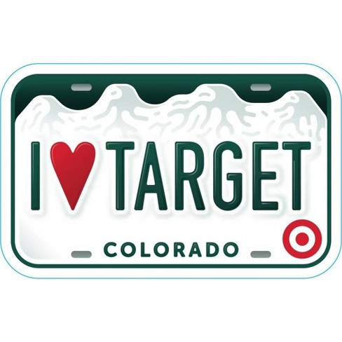 Colorado License Plate Target Giftcard : Target