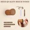 Unique Bargains Wood Stylish Wall Mounted Entrance Decorative Coat Hooks 4 Pcs - 3 of 4
