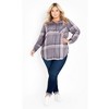 Avenue Women's Plus Size Kylee Plaid Shirt - 4 of 4