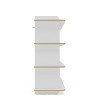 Polifurniture 35.25" Ecofriendly Aurora 4 Shelf Bookcase White/Light Brown - image 2 of 4