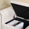 CAVINAS Industrial Rivet Storage Ottoman Bench, Upholstered Ottoman Foot Rest, Button Tufted Ottoman with Hidden Storage, End-of-Bed Bench - 3 of 4