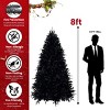 Artificial Trees Christmas with 500 Lights,Prelit Black Christmas Tree with 2156 Branch Tips,Metal Hinges, Home Decoration-Maison Boucle - 4 of 4