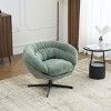 Modern Swivel Accent Chair,Chenille 360° Round Chair with Removable Cushion for Living Room Bedroom Office-Baofuwish - 2 of 4