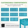 Arceso Elevated Planter Box with Legs and Shelf, 8 DIY Pocket HDPS Raised Garden Bed with Tools, No Crack, Large Outdoor Herb Raised Beds - 4 of 4