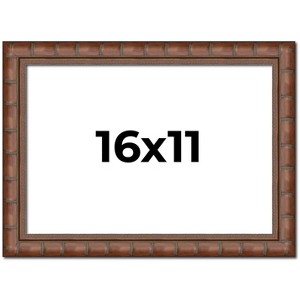 PosterPalooza | 16x11 Modern Bamboo Picture Frame, UV Acrylic, 5 Finishes - 1 of 4