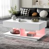 LIVAREEmlen Extendable Coffee Table with Multiple Storage Compartments, Multifunctional Adjustable Coffee Table with Hidden Storage Space(White) - 3 of 4