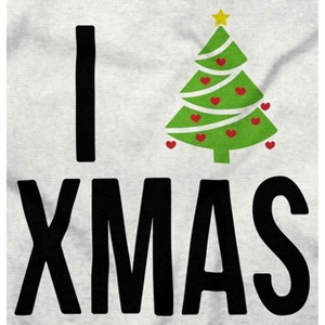 I Love Xmas Heart Christmas Tree Toddler Baby Graphic T Shirt Brisco Brands - 1 of 4