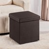 15" Ottoman with Storage, Folding Footstool, Storage Ottoman Bench, Cube Storage Chest 660 lb Load Capacity - 4 of 4