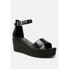 Utah Faux Leather Snake Wedge Espadrilles Women - 2 of 4
