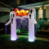 SEVOBAL 9.8ft Halloween Inflatable Ghost Decor Halloween Giant Ghost Set Quick-Inflate Durable Waterproof Patio Porch Atmosphere, White, 27"*35"*16" - 2 of 4