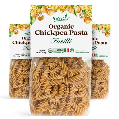 Organic Chickpea Fusilli Pasta, 8.8 oz - by Food To Live