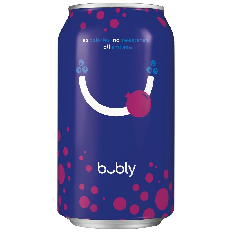 bubly Blueberry Pomegranate Sparkling Water - 8pk/12 fl oz Cans, 6 of 8