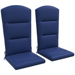 Outsunny Adirondack Chair Cushions, Outdoor Chair Cushions with Seat Cushion, Back Cushion and Ties, Water Repellent Replacement Patio Seat Pads - 1 of 4