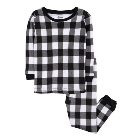 Leveret Kids Black & Green Plaid Cotton Pajamas – Leveret Clothing