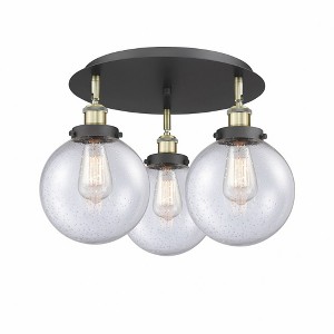 Canton - 3 Light Flush Mount In Art Deco Style-11.88 Inches Tall and 19.75 Inches Wide - 1 of 1