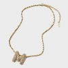 SUGARFIX by BaubleBar Crystal Chain Initial Necklace - Gold - 3 of 4