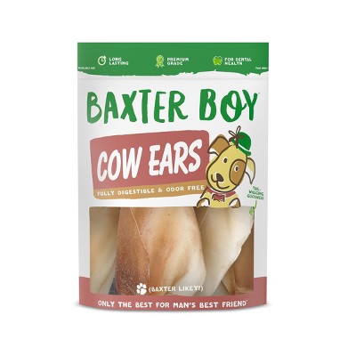 Baxter Boy Natural Cow Ears Beef Dog Treats - 15pk