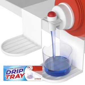 IMPRESA Laundry Detergent Cup Holder and Drip Catcher, 2-Pack White ...