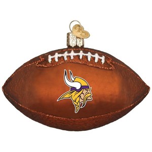 Old World Christmas Blown Glass Ornament for Christmas Tree, Minnesota Vikings Football - 1 of 4