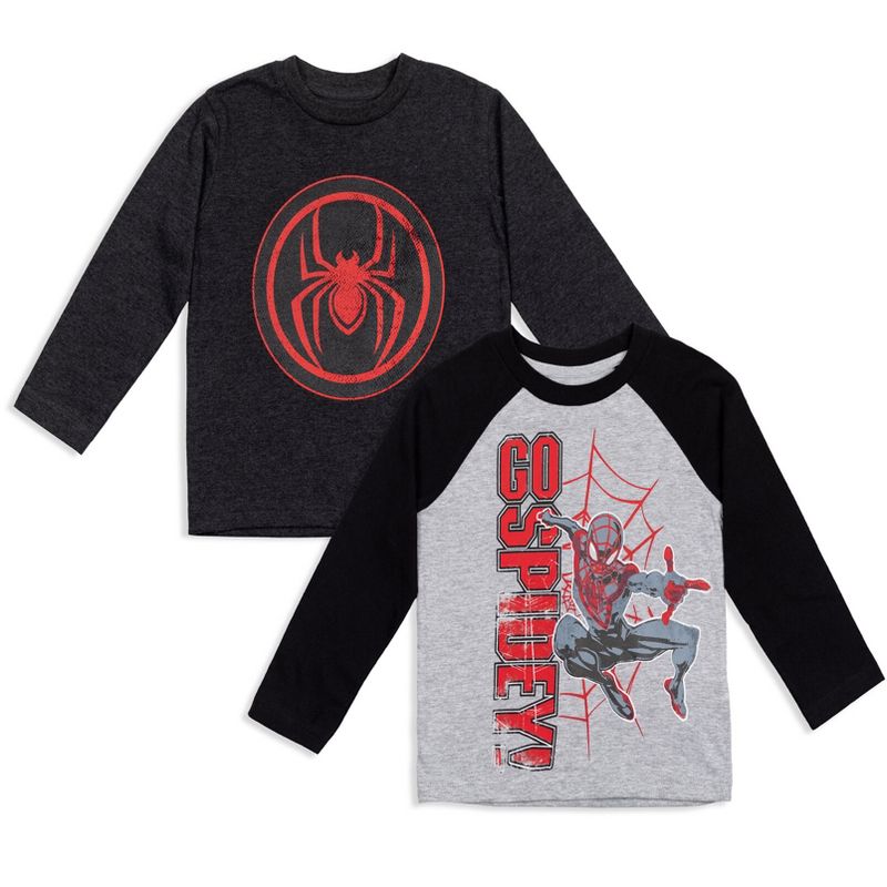 Marvel Spider-Man Avengers Miles Morales 2 Pack T-Shirts Toddler, 1 of 8