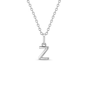 Girls' Tiny Initial Letter Sterling Silver Necklace - In Season Jewelry - 1 of 3