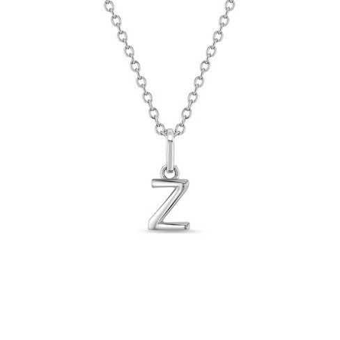 Childrens silver initial on sale necklace