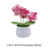 Unique Bargains Artificial Plants Hand-Knit Puff Flower Pot DIY Kit Yarn 1.97"x1.97"x5.51" 1 Pcs - 3 of 4