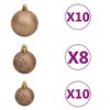 vidaXL Christmas Ball Set - 61 Gold and Bronze - 3 of 4