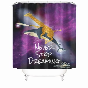 Never Stop Dreming Shower Curtains for Bathroom Waterproof Fabric Bath Curtain Durable Soft Stylish Bathroom Decor 72x72 Inch - 1 of 1