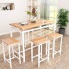 Hooseng 4-Person Small Space Family 5pcss Dinig Table Set, Kitchen Pub Table Set, Farmhouse Style 5pcs Dining Room Table Set - 2 of 4
